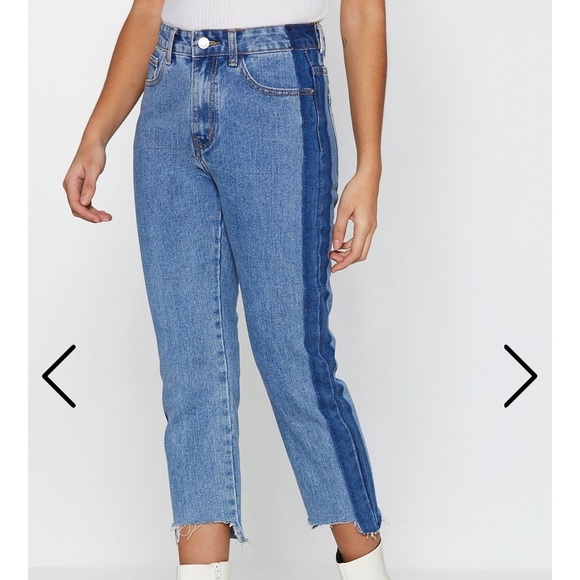 Nasty Gal Denim - Two tone cutoff jeans